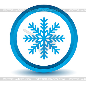 Blue snowflake icon - vector image