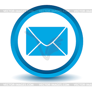 Blue mail icon - vector image