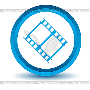 Blue movie icon - vector clip art