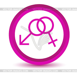 Purple sex icon - vector clip art