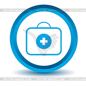 Blue doctor bag icon - vector clip art