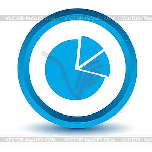 Blue circle chart icon - color vector clipart