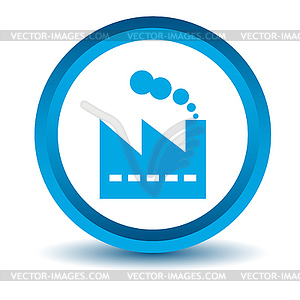 Blue factory icon - vector clipart