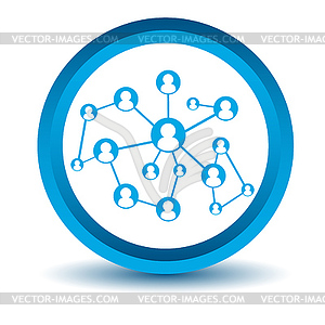 Blue social icon - vector image