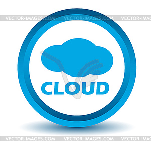 Blue cloud icon - vector image