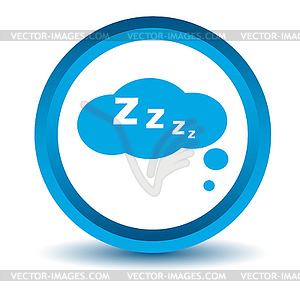 Blue sleep icon - vector clipart