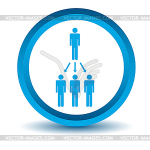 Blue work scheme icon - vector image