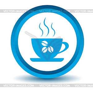 Blue coffee icon - vector clipart