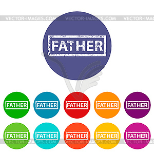Father flat icon - vector image