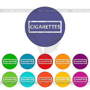 Cigarettes flat icon - color vector clipart