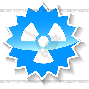 Nuclear blue icon - vector image