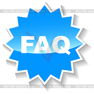 Faq blue icon - vector image