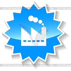 Plant blue icon - vector image