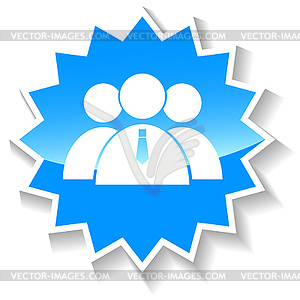 Leader blue icon - vector clipart