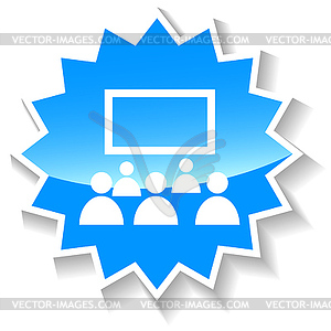 Theater blue icon - vector image