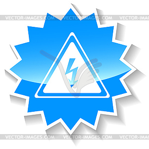 Voltage blue icon - vector clipart