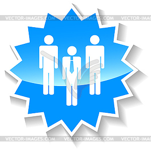 Leader blue icon - vector clip art