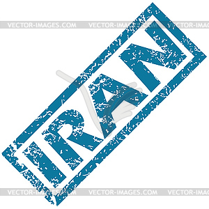 Iran rubber stamp - vector clipart