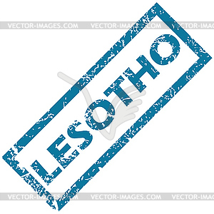 Lesotho rubber stamp - vector image