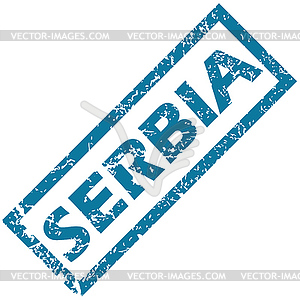 Сербия штамп - векторное графическое изображение