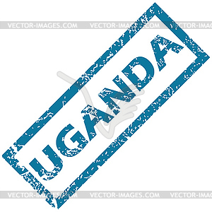 Uganda rubber stamp - vector clip art