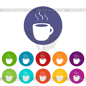 Coffee flat icon - vector image