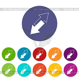 Reverse flat icon - stock vector clipart