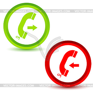 Call icons set - vector clipart