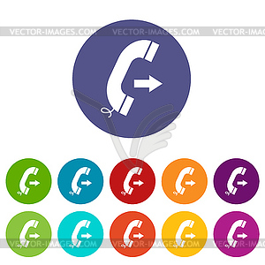 Call flat icon - vector clipart