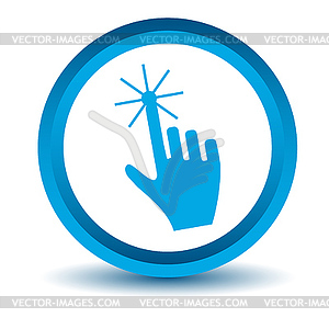 Blue click icon - vector clipart