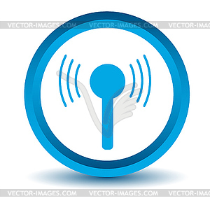 Blue connection icon - vector image