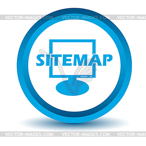 Blue sitemap icon - vector clipart