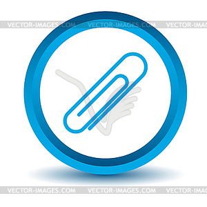 Blue clip icon - vector image