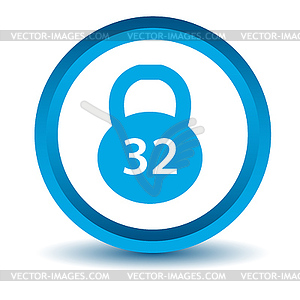 Blue weight icon - vector clipart