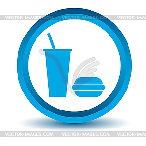 Blue fast food icon - vector clip art