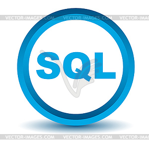 Blue sql icon - vector clipart