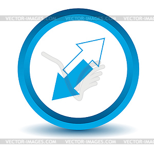 Blue reverse icon - color vector clipart