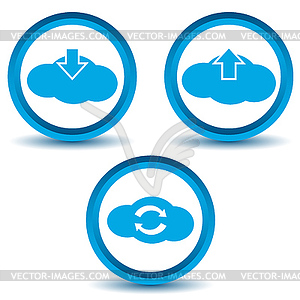 Cloud icons set - vector EPS clipart