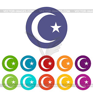 Islam flat symbol - vector clip art