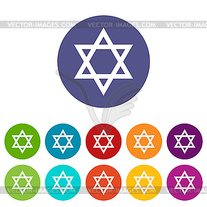 Judaism flat symbol - vector image