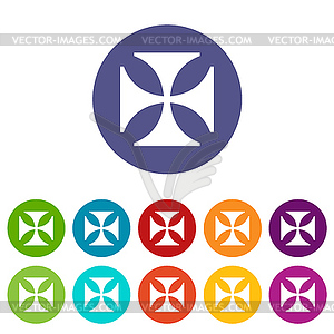 Crusaders flat symbol - vector clipart