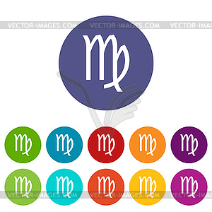 Virgo flat icon - vector image