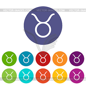 Taurus flat icon - vector clip art