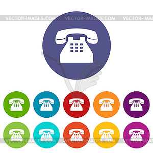 Telephone flat icon - vector clip art