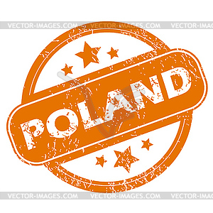 Poland grunge icon - vector clipart