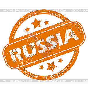 Russia grunge icon - vector image