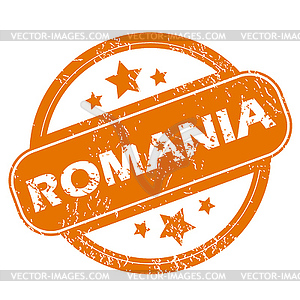 Румыния значок гранж - клипарт в векторном виде