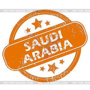 Saudi Arabia grunge icon - vector clipart