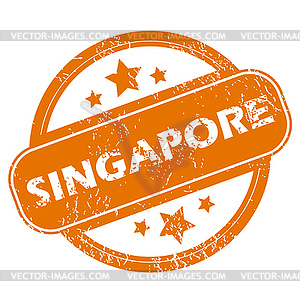 Singapore grunge icon - vector clipart