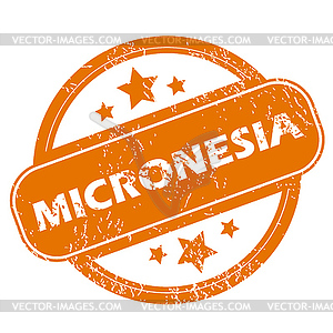 Micronesia grunge icon - royalty-free vector image